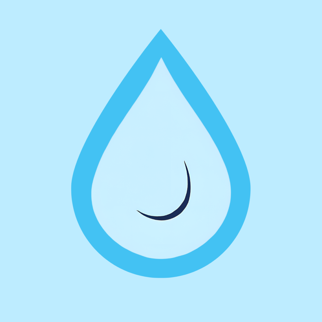 blue water drop graphic