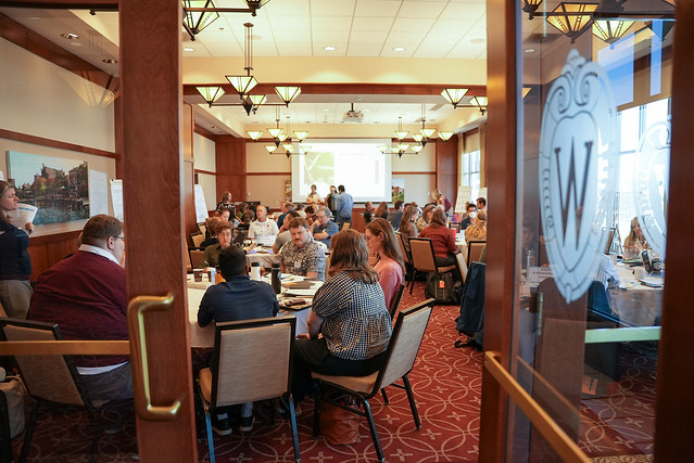 People gathered at the Water Partnership Workshop