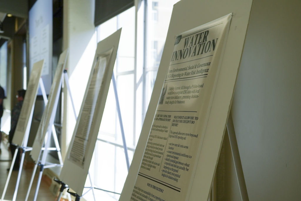 Water innovation posters at the Blue Futures Water@UW-Madison science fair